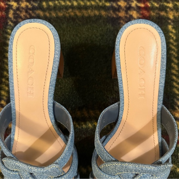 NWOT Coach Women's Nikki Slip-On Sandal in Indigo Denim - Picture 8 of 10